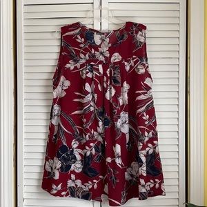 Floral sleeveless tank top